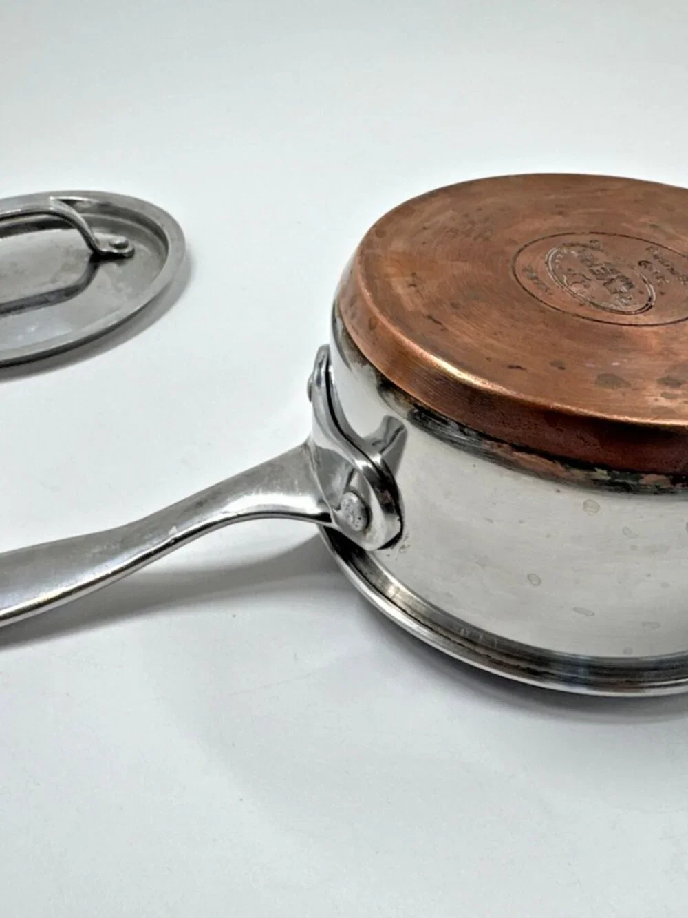 Revere Ware SX Stainless Steel Sauce Pan & Lid Set 1 Qt Heavy Duty Copper Bottom